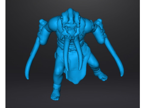TUSKED WARRIOR MINIATURE MODEL FANTASY OR SCIFI GAMES RPG DND Model Cetak 3D