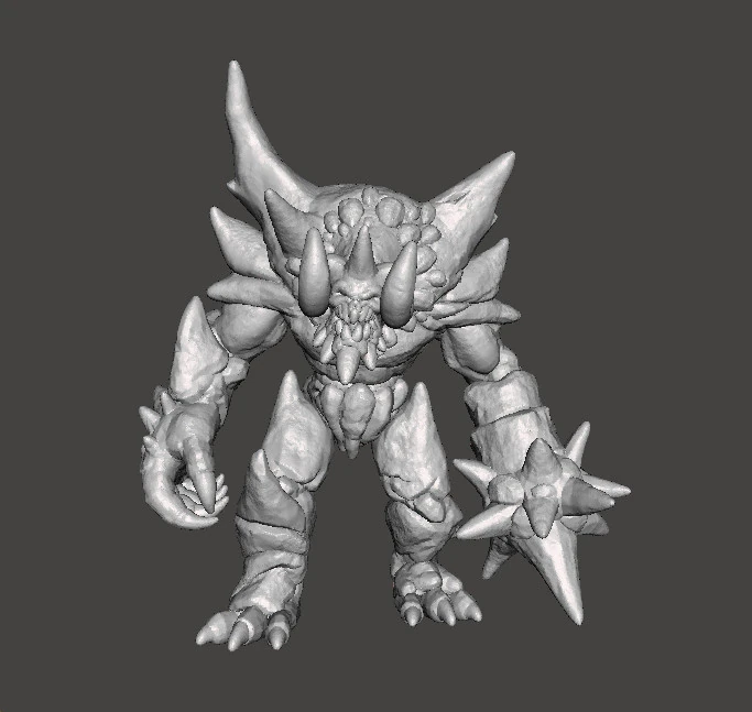 ICE DEMON MONSTER MINIATURE MODEL FOR FANTASY GAMES DND RPG 3D Print Model .c4d .max .obj .3ds .fbx .stl .blend 