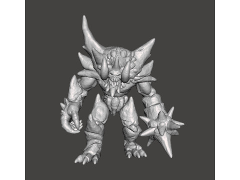 ICE DEMON MONSTER MINIATURE MODEL FOR FANTASY GAMES DND RPG 3Dプリントモデル