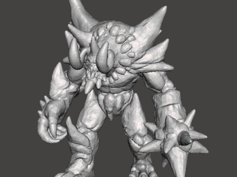 ICE DEMON MONSTER MINIATURE MODEL FOR FANTASY GAMES DND RPG 3D Принт Модель