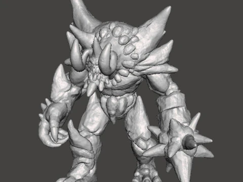 ICE DEMON MONSTER MINIATURE MODEL FOR FANTASY GAMES DND RPG 3D Print Model