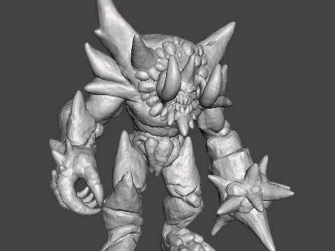 ICE DEMON MONSTER MINIATURE MODEL FOR FANTASY GAMES DND RPG 3D Print Model