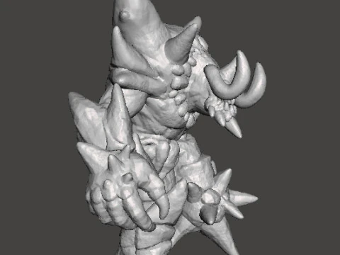 ICE DEMON MONSTER MINIATURE MODEL FOR FANTASY GAMES DND RPG 3D Print Model