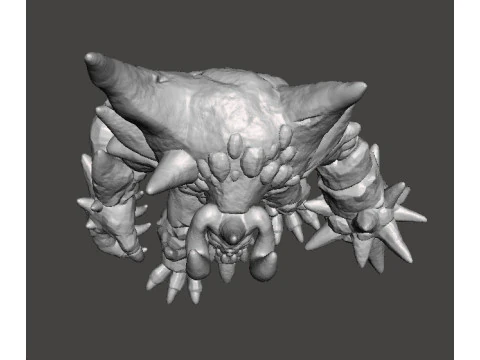 ICE DEMON MONSTER MINIATURE MODEL FOR FANTASY GAMES DND RPG 3D Print Model