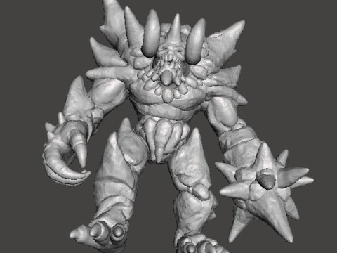 ICE DEMON MONSTER MINIATURE MODEL FOR FANTASY GAMES DND RPG 3D Print Model
