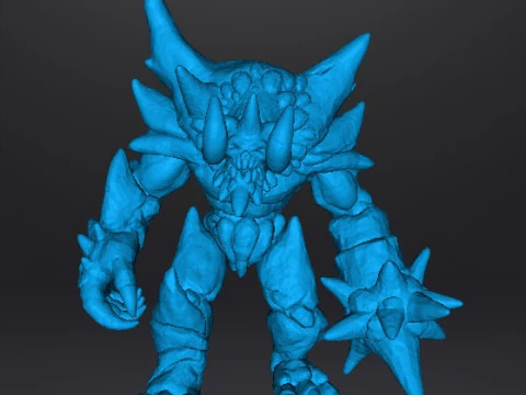ICE DEMON MONSTER MINIATURE MODEL FOR FANTASY GAMES DND RPG 3D Print Model