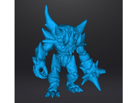 ICE DEMON MONSTER MINIATURE MODEL FOR FANTASY GAMES DND RPG 3D Принт Модель