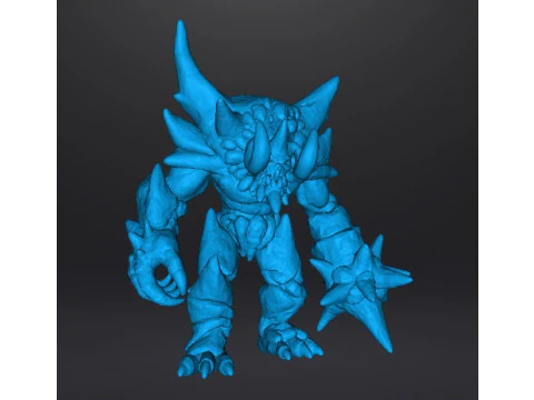 ICE DEMON MONSTER MINIATURE MODEL FOR FANTASY GAMES DND RPG 3D Print Model