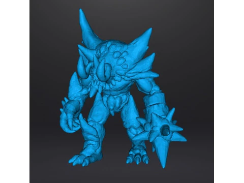 ICE DEMON MONSTER MINIATURE MODEL FOR FANTASY GAMES DND RPG 3D Print Model