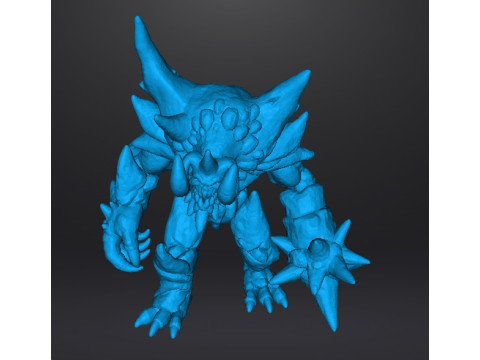 ICE DEMON MONSTER MINIATURE MODEL FOR FANTASY GAMES DND RPG 3D Принт Модель