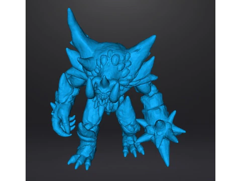 ICE DEMON MONSTER MINIATURE MODEL FOR FANTASY GAMES DND RPG 3D Print Model