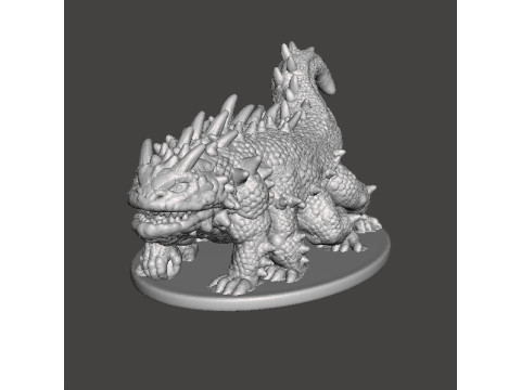 BASILISK MONSTER MINIATURE MODEL FOR FANTASY GAMES DND RPG Modelo de Impressão 3D