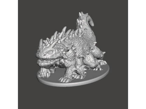 BASILISK MONSTER MINIATURE MODEL FOR FANTASY GAMES DND RPG 3D Print Model