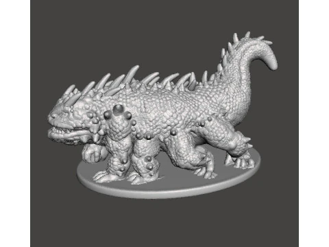 BASILISK MONSTER MINIATURE MODEL FOR FANTASY GAMES DND RPG 3D Print Model