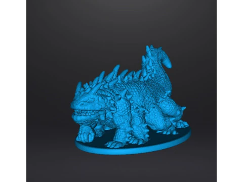 BASILISK MONSTER MINIATURE MODEL FOR FANTASY GAMES DND RPG 3D Print Model