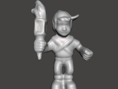 МІНІАТЮРНА ІГРАШКА ПВХ ФІГУРКА MIGHTYMAX MAX ГЕРОЙ З ФАКЕЛОМ 1992 3D Принт Модель