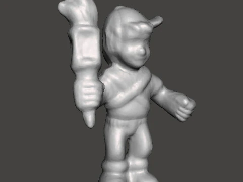 MIGHTYMAX MAX HERO WITH TORCH 1992 PVC FIGURE MINIATURE TOY 3D Print Model