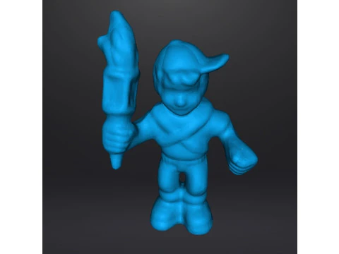 MIGHTYMAX MAX HERO WITH TORCH 1992 PVC FIGURE MINIATURE TOY 3D Print Model