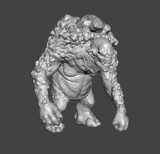 ROCK TROLL MONSTER MINIATURE MODEL FOR FANTASY GAMES RPG DND 3D Print Model .c4d .max .obj .3ds .fbx .stl .blend 