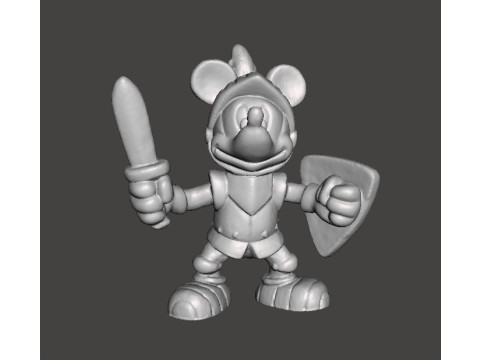 MICKEY MEDIEVAL KNIGHT FANTASY PVC FIGURE MODEL TOY SCULPTURE 3D 打印模型