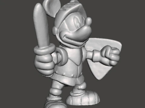 SCULTURA GIOCATTOLO MODELLO FIGURA IN PVC FANTASY DEL CAVALIERE MEDIEVALE DI MICKEY Modello di stampa 3D