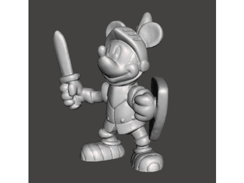 MICKEY MEDIEVAL KNIGHT FANTASY PVC FIGURE MODEL TOY SCULPTURE 3D 打印模型