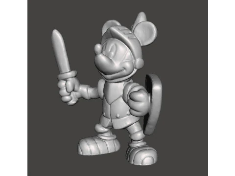 SCULTURA GIOCATTOLO MODELLO FIGURA IN PVC FANTASY DEL CAVALIERE MEDIEVALE DI MICKEY Modello di stampa 3D