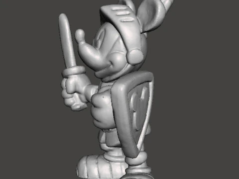 SCULTURA GIOCATTOLO MODELLO FIGURA IN PVC FANTASY DEL CAVALIERE MEDIEVALE DI MICKEY Modello di stampa 3D