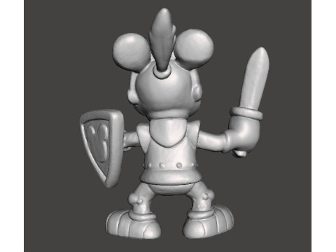 MICKEY MEDIEVAL KNIGHT FANTASY PVC FIGURE MODEL TOY SCULPTURE 3D 打印模型