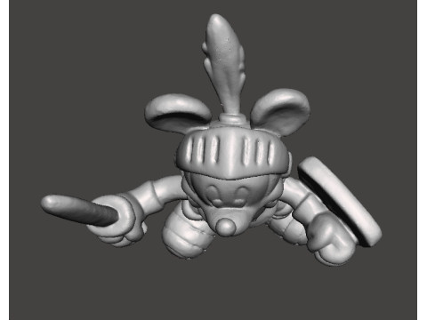 MICKEY MEDIEVAL KNIGHT FANTASY PVC FIGURE MODEL TOY SCULPTURE 3D 打印模型