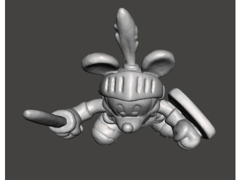 SCULTURA GIOCATTOLO MODELLO FIGURA IN PVC FANTASY DEL CAVALIERE MEDIEVALE DI MICKEY Modello di stampa 3D
