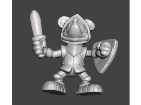 MICKEY MEDIEVAL KNIGHT FANTASY PVC FIGURE MODEL TOY SCULPTURE 3D 打印模型