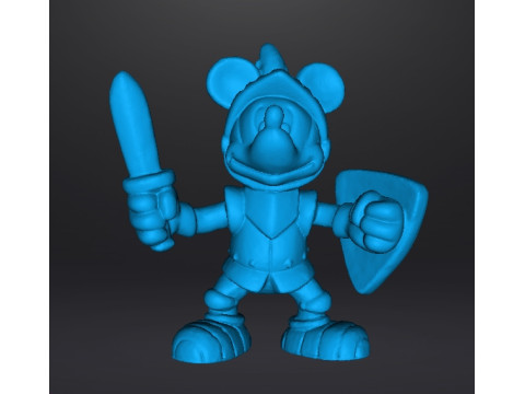 MICKEY MEDIEVAL KNIGHT FANTASY PVC FIGURE MODEL TOY SCULPTURE 3D 打印模型