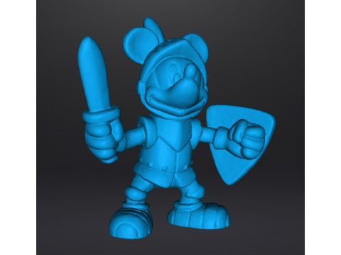 MICKEY MEDIEVAL KNIGHT FANTASY PVC FIGURE MODEL TOY SCULPTURE 3D 打印模型