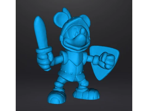 SCULTURA GIOCATTOLO MODELLO FIGURA IN PVC FANTASY DEL CAVALIERE MEDIEVALE DI MICKEY Modello di stampa 3D