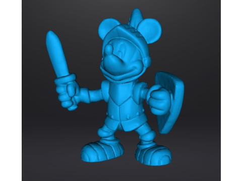 MICKEY MEDIEVAL KNIGHT FANTASY PVC FIGURE MODEL TOY SCULPTURE 3D 打印模型
