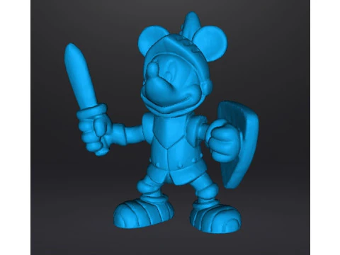 SCULTURA GIOCATTOLO MODELLO FIGURA IN PVC FANTASY DEL CAVALIERE MEDIEVALE DI MICKEY Modello di stampa 3D
