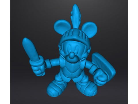MICKEY MEDIEVAL KNIGHT FANTASY PVC FIGURE MODEL TOY SCULPTURE 3D 打印模型