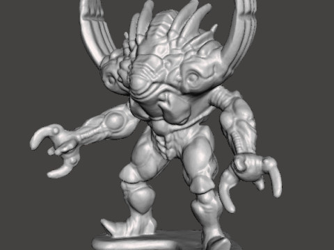 POWER RANGERS SILVER HORNS MONSTER PVC FIGURE MODEL TOY Model do druku 3D