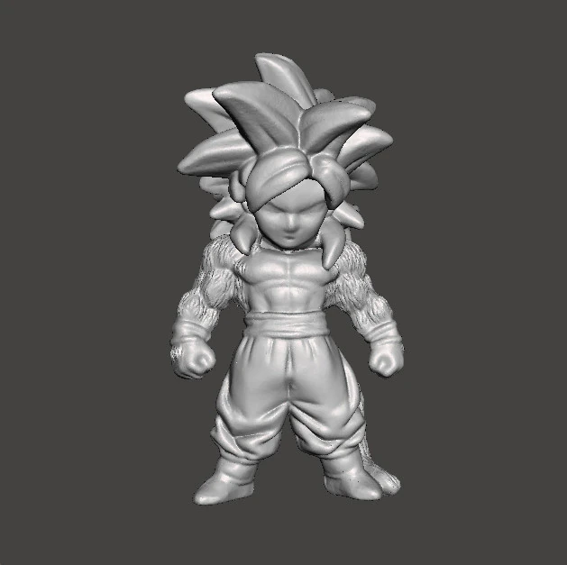 DB SON GOKU PHASE 4 CHIBI MINIATURE MODEL ANIME HERO GAMES 3D Print Model .c4d .max .obj .3ds .fbx .stl .blend 