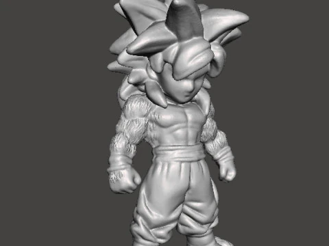 DB SON GOKU PHASE 4 CHIBI MINIATURE MODEL ANIME HERO GAMES 3D Print Model