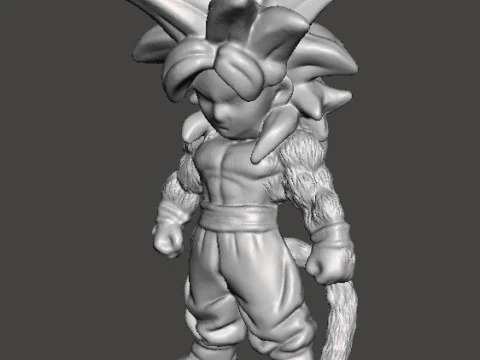 DB SON GOKU PHASE 4 CHIBI MINIATURE MODEL ANIME HERO GAMES 3D Print Model