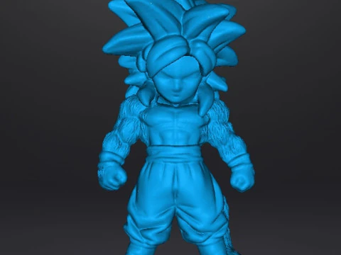 DB SON GOKU PHASE 4 CHIBI MINIATURE MODEL ANIME HERO GAMES 3D Print Model