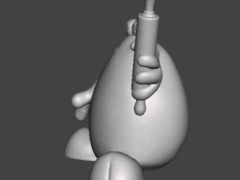 TRAP DOOR BERK WITH ROLLING PIN FANTASY FIGURE MODEL TOY SCULPTURE 3D Print Model