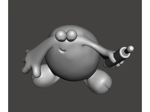 TRAP DOOR BERK WITH ROLLING PIN FANTASY FIGURE MODEL TOY SCULPTURE 3D Print Model