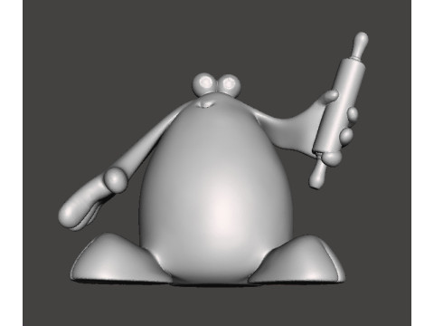 TRAP DOOR BERK WITH ROLLING PIN FANTASY FIGURE MODEL TOY SCULPTURE Modelo de impresión 3D
