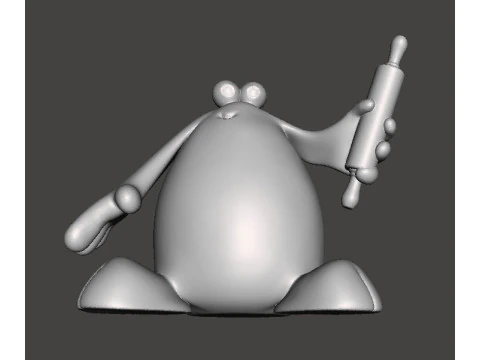 TRAP DOOR BERK WITH ROLLING PIN FANTASY FIGURE MODEL TOY SCULPTURE 3D Print Model