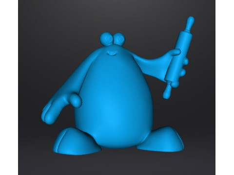 TRAP DOOR BERK WITH ROLLING PIN FANTASY FIGURE MODEL TOY SCULPTURE Modelo de impresión 3D