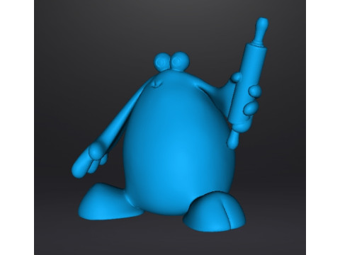 TRAP DOOR BERK WITH ROLLING PIN FANTASY FIGURE MODEL TOY SCULPTURE Modelo de impresión 3D