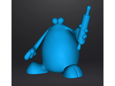 TRAP DOOR BERK WITH ROLLING PIN FANTASY FIGURE MODEL TOY SCULPTURE 3D Print Model